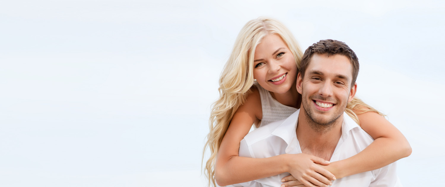 Smiling couple enjoying time together